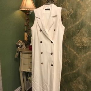 Vintage White Beighe long dress size 8